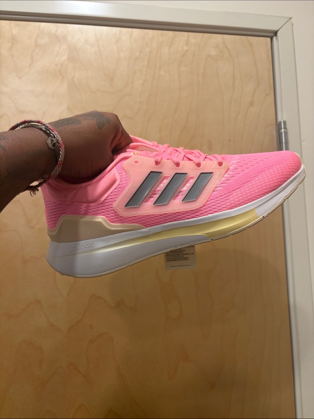 adidas Pink and Silver Women's Running Sneaker